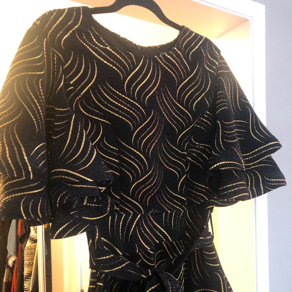Super fun and funky black and gold dress